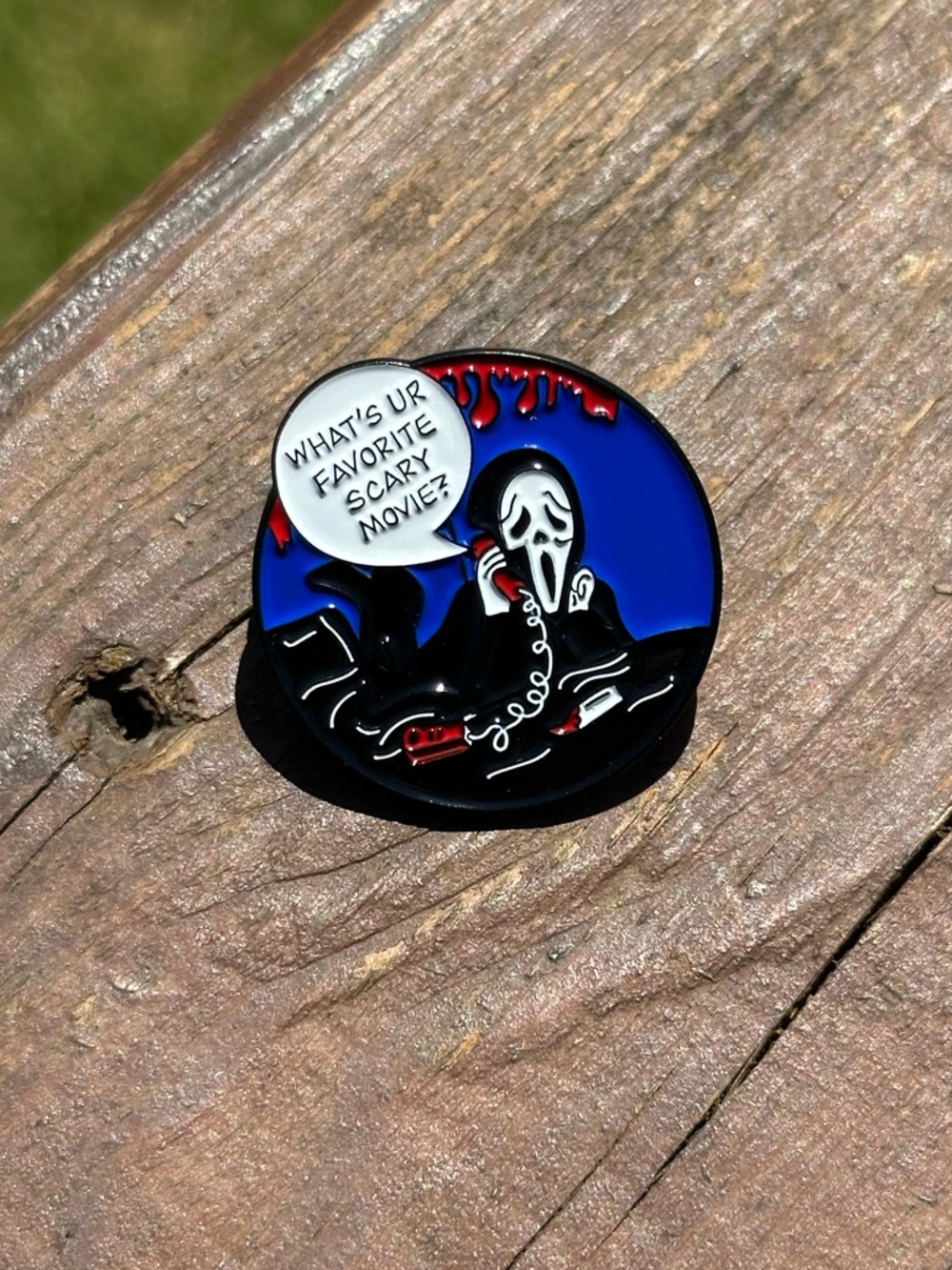 NEW Ghost Face Enamel Pin